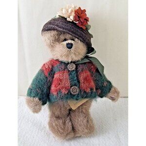 Boyds Bears Jointed Plush Bear AUNT FANNY FREMONT 918350 NWT 8" sweater hat‎
